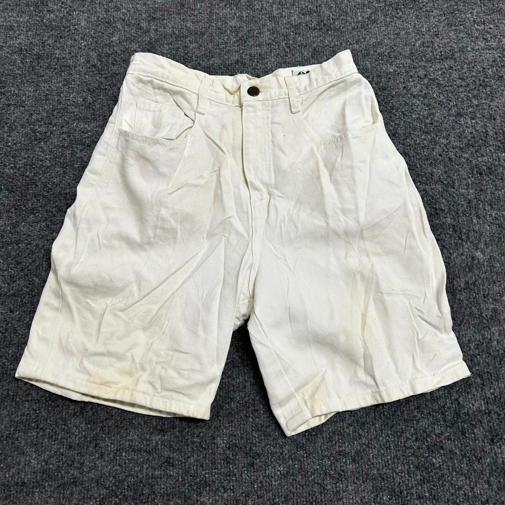 Class 955 Shorts Womens Size 3/4 Off White Denim High Waisted Vintage Cotton USA